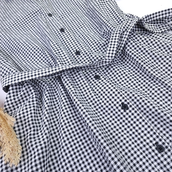 New Lisa Marie Fernandez Black White Seersucker Belted Button Down Maxi Dress XS - Picture 8 of 15